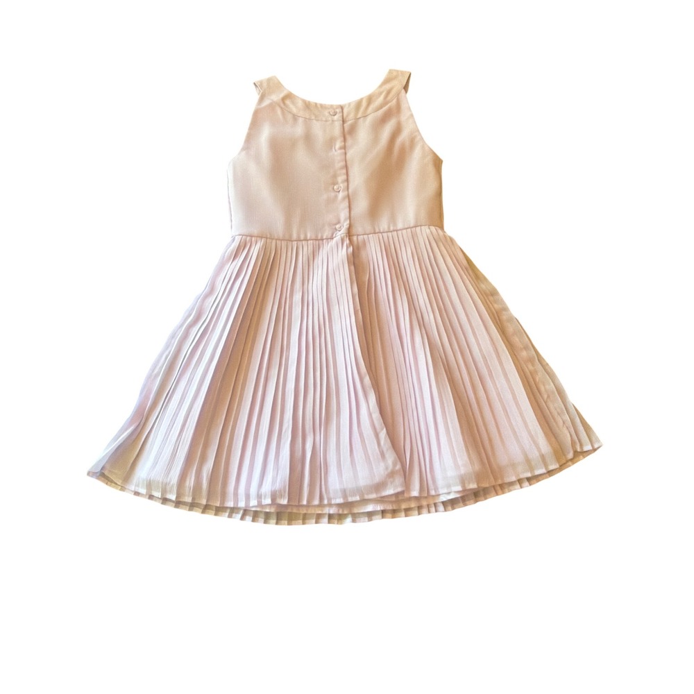 Janie and Jack Dress Lavender Purple Pleated Chiffon Flower Sleeveless Size 6 - Picture 5 of 6